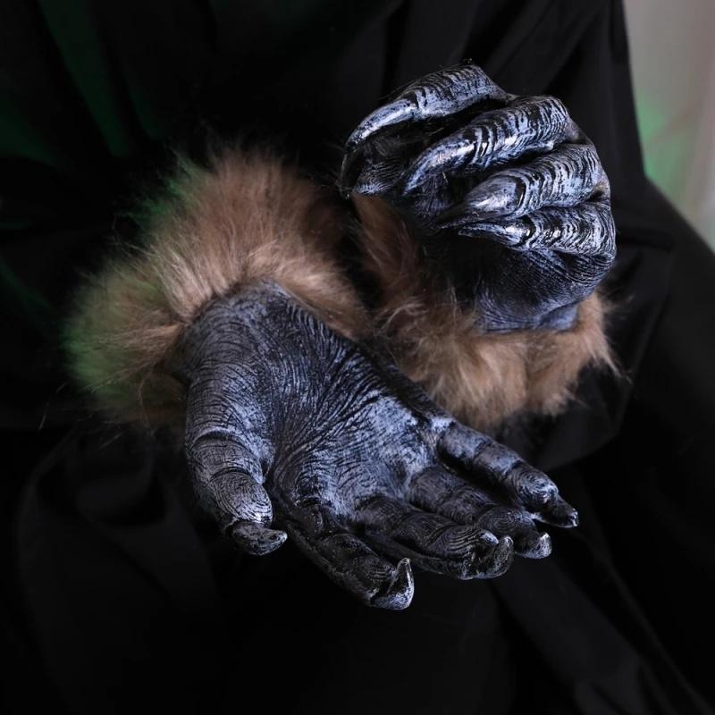 1 Pair Werewolf Horror Wolf Paws Claws Creepy Masquerade Horror Devil Cosplay Costumes Unique Gloves Decorations