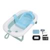 Baby Bath Tub Set Folding Space Saving Multi Functional Infant Bath Tub for Family Large Green