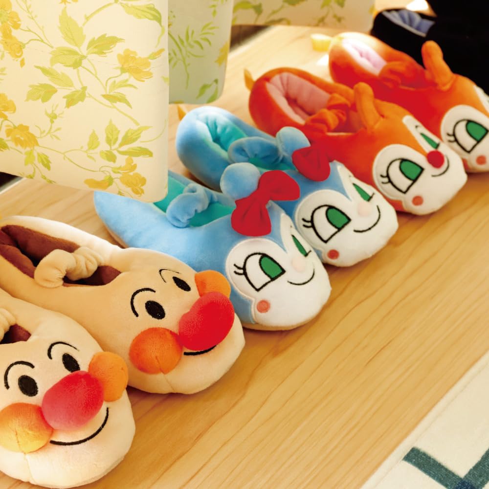 Baikinman Mochimochi Room Shoes Black 240237 Room Shoes Slippers Indoor Use Gift [Slippers] [Nippon 14cm-16cm