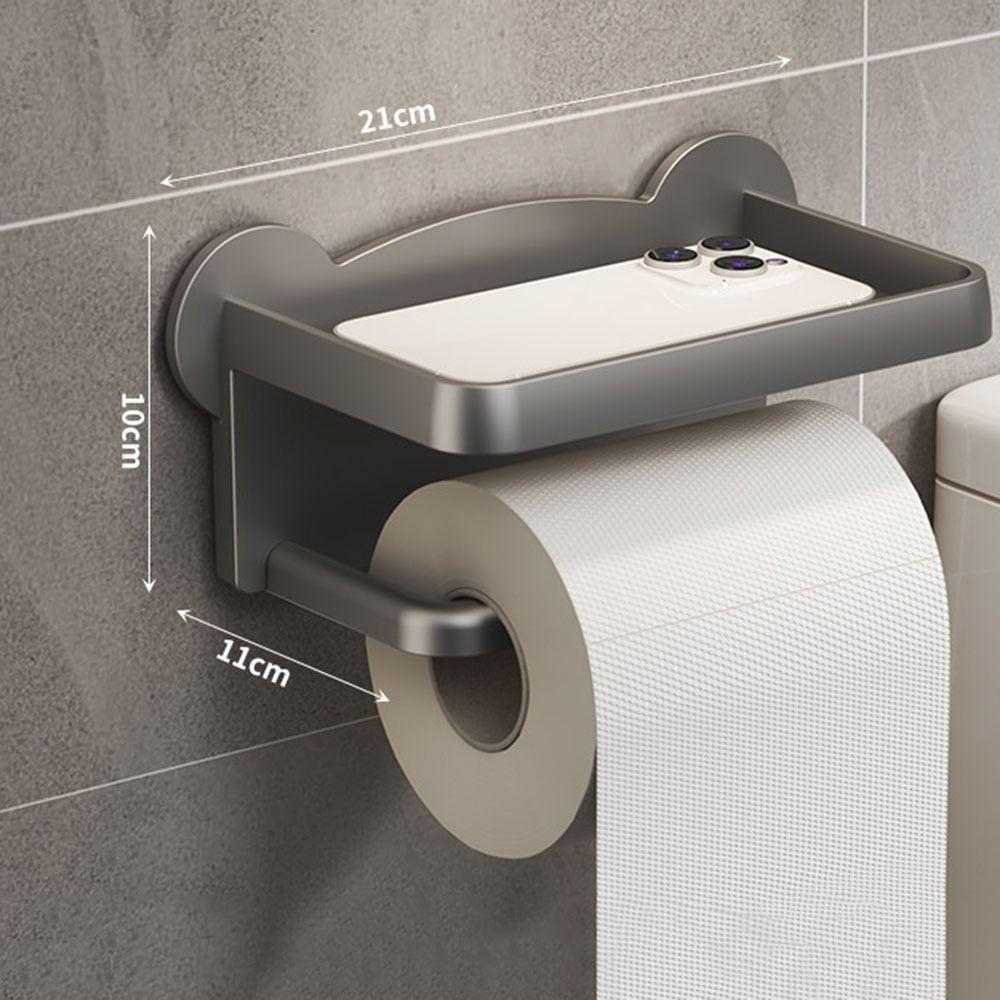 Держатель для туалетной бумаги без сверления, настенный, коробка для салфеток, полезная подставка для мобильного телефона, дом