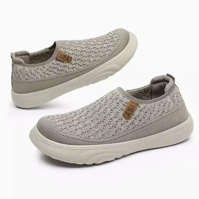 Новые туфли с круглым носком, трикотажным верхом, дышащая обувь с неглубоким вырезом, модная женская обувь с цветными блоками