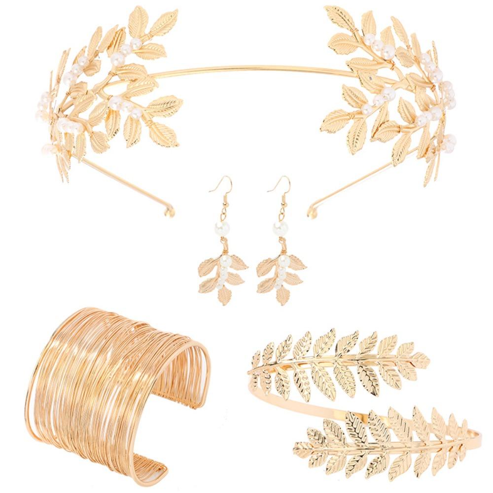 Arm Cuff Greek Goddess Costume Accessories Gold Goddess Jewelry Set Themed Party