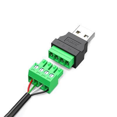 1 шт. 4-контактный штекер/розетка с винтовым зажимом USB 2.0 Type A USB-разъем USB-адаптер-разъем Jack с экраном Type-A