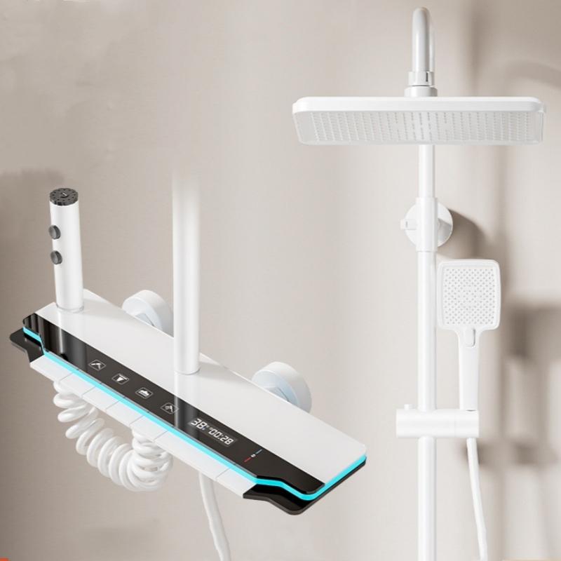 High-end Bathroom Shower Faucet Set 4 Functions Digital Temperature Display With Light Shower Hot Cold Shower Mixer Taps