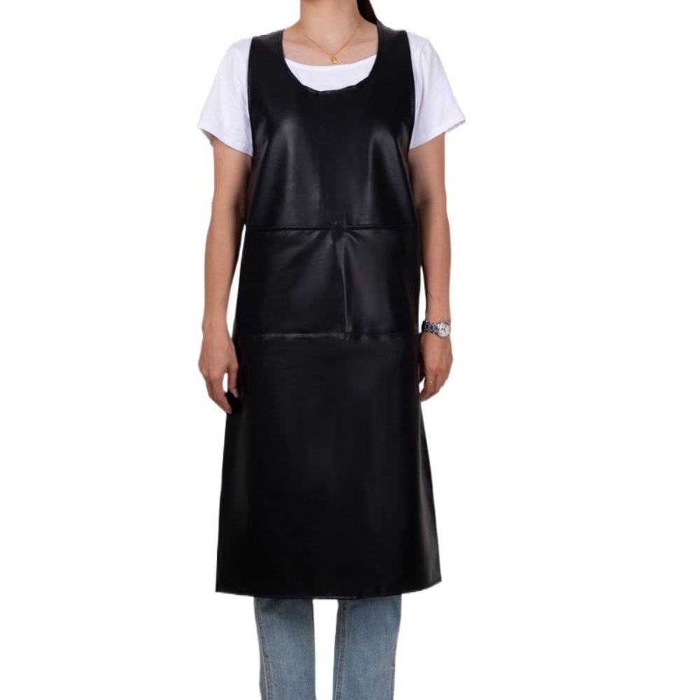 PU Leather Work Smock Oil-proof Cooking Work Clothes Durable Cleaning Apron  Dog Grooming