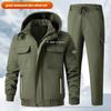 Outdoor Autumn and Winter Plus Velvet Thickened Overalls Suit Men's Cold-proof Warm Jacket Water-repellent