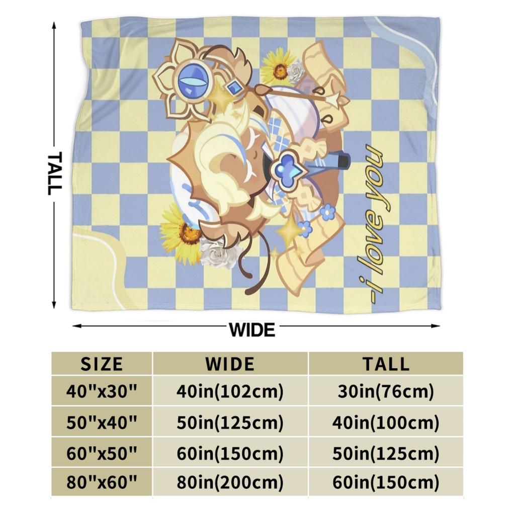 Вязаный плед Чистая Ваниль Фланелевый Cookie Run Kingdom Теплые пледы для кровати Спальня Квилт