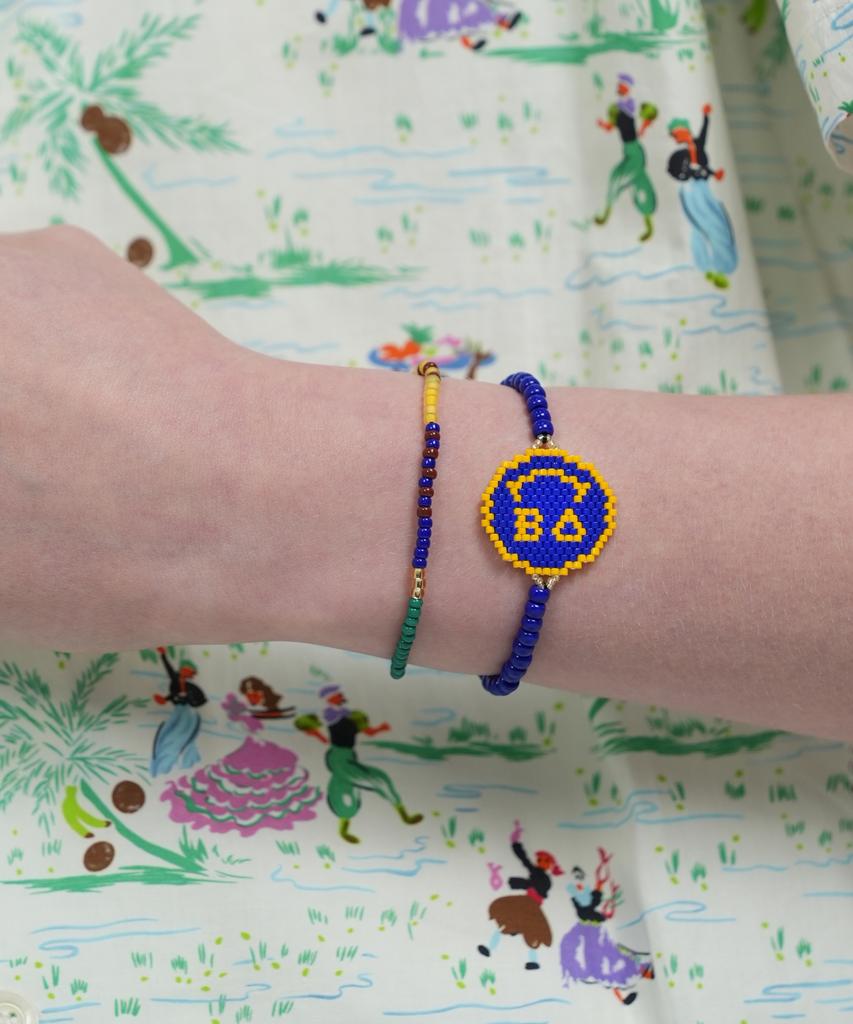 Bonbeau Потрясающая Цветовая Линия Браслет из Стеклянных Бусин Смешанный Цвет Браслет-Лента из Стеклянных Бусин