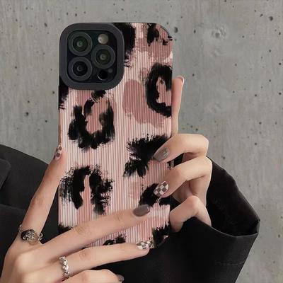 Винтажный чехол с принтом "Леопардовая любовь и поцелуй" для iPhone 17 Air 13 12 11 14 15 Pro Max Mini 16 Plus, мягкий силиконовый, противоударный, полное покрытие