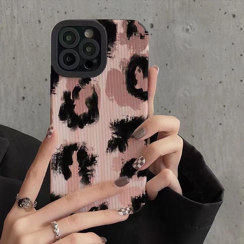 Винтажный чехол с принтом "Леопардовая любовь и поцелуй" для iPhone 17 Air 13 12 11 14 15 Pro Max Mini 16 Plus, мягкий силиконовый, противоударный, полное покрытие