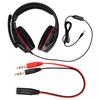 3.5mm Competitive Gaming Headset Headphone with Microphone Wired Earphone for PS4 (Black+ Red)