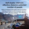 600M Intercom Bluetooth 5.3 EDR Helmet Headset with Music Sharing Motorcycle Wireless Earphone Hands-free Call Anti-interference Headphone for 6 Rider