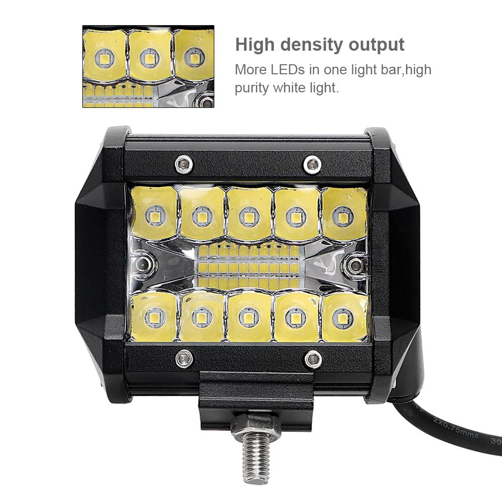 Для трактора, лодки, бездорожья, бездорожья, 4-дюймовая светодиодная световая панель, 2 шт./компл., автомобильный свет, рабочий свет для стайлинга автомобиля, DC12V 24V