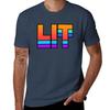 LIT EDM Rave Design TShirt Casual Loose Fit Short Sleeve TShirt