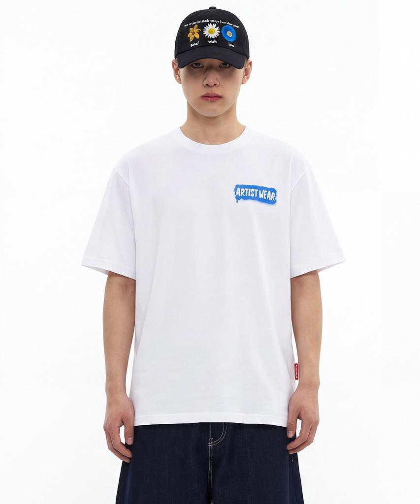 ARTISTWEAR [Atw] Синяя футболка с коротким рукавом 'Карп Кои' - 2 цвета