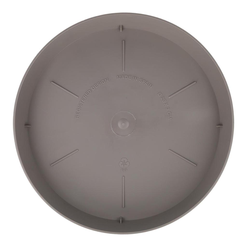 plato de inyeccion para maceta color taupe ø14cm