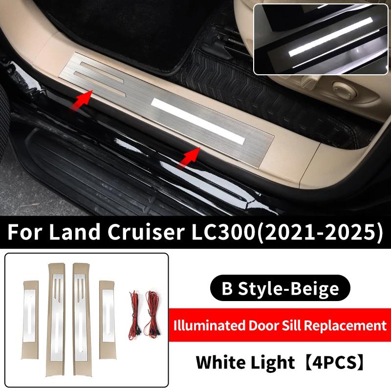 MWLU3 For 2021-2025 Toyota Land Cruiser 300 LED Door Sill Panel Replacement Part lc300 Interior Modification Accessories Welcome Pedal
