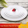 White Melamine Round Flat Plate