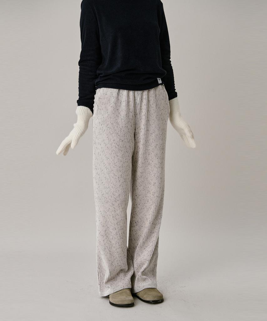 JUNEJUNE SPACE 24 Two Tone Velour Pants_Ivory (24 Two Tone Velour Pants_Ivory)