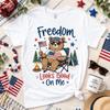 Patriotic Bear 4th of July Shirt, Freedom Looks Good On Me Tee, Camping Bear Shirt, Outdoor Summer T-Shirt