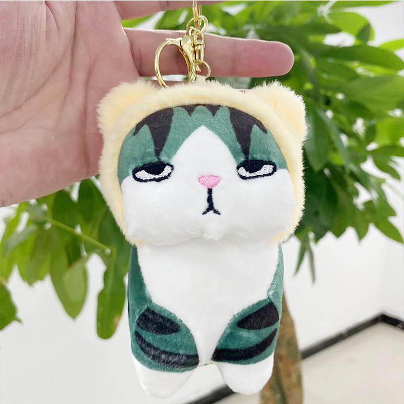 Charming Cat Plush Keychain Unique Cartoon Doll Soft Toy Backpack Pendant Gift Idea