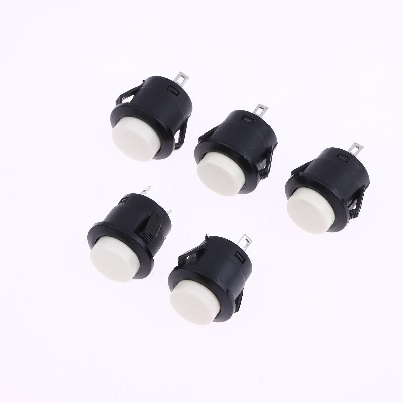 New 5/10Pcs Momentary Push Button Switch R13-507 16mm Round Switch 2Pins ON-OFF Self-res Panel Mounting