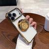 Прозрачный магнитный чехол для телефона с вращающимся на 360° держателем и защитной пленкой для объектива для iPhone 17 Air 16E 15 14 13 12 11 Plus Pro Max