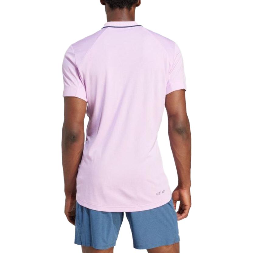 Adidas Polo Shirts Men's Pink Polo Collar Moderate Straight Fit IA8286
