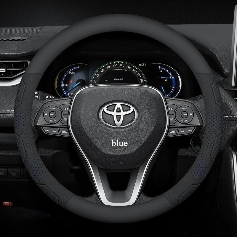 Чехол на руль автомобиля Для TOYOTA Crown CHR Yaris Corolla Auris Rav4 Prius Camry raize Prado Углеродное волокно Аксессуары RA1
