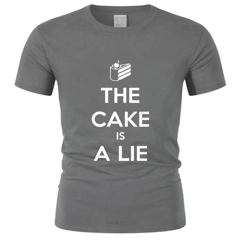 Unisexs Short Sleeve T Shirt The Cake Is A Lie Tshirt New Printed Portal T Shirt Unisex Fashion Teeshirt Male Summer Tops
