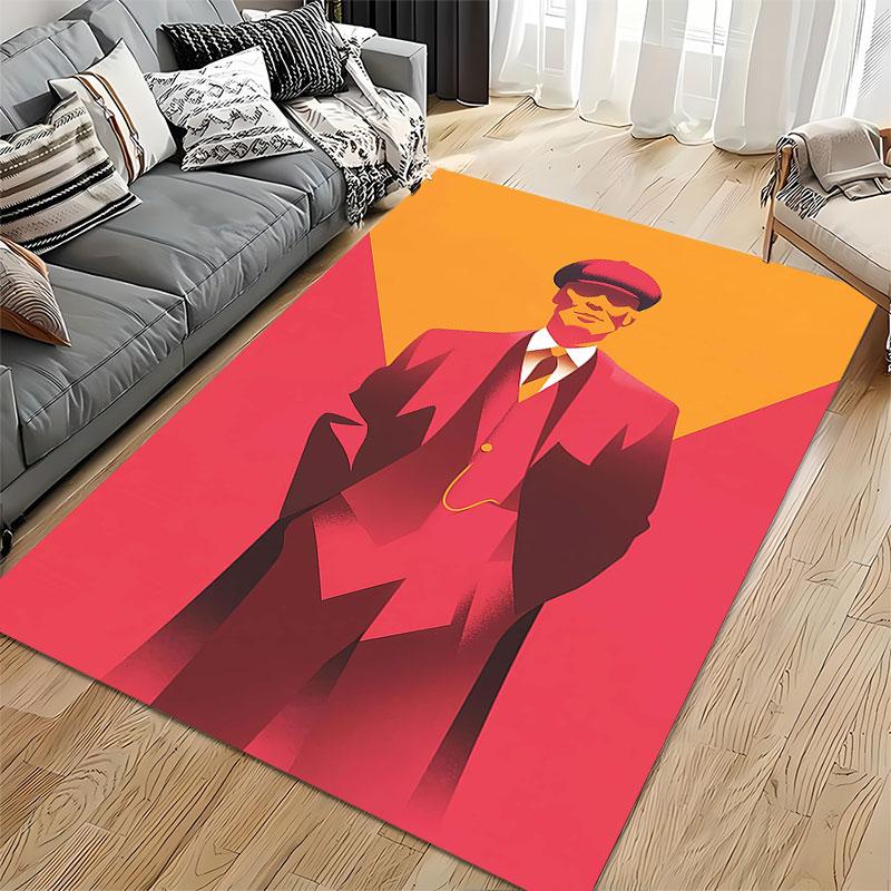 Vintage Gentleman Abstract Design suitable as a non-slip mat for the living room or bedroom sofa