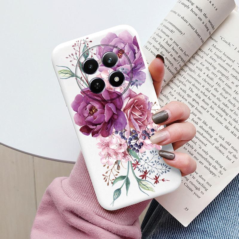 Case For Redmi 14C 4G 14R 5G A4 Note 14 Pro Poco C67 Cute Heart Flower Back Cover Soft Silicone Matte Protective Fundas Cartoon