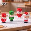 Holiday Landscape Accents for Fairy Gardens Mini Christmas Figurines, Small Dollhouse Decorations, Micro Ornaments Tabletop Display DIY Ornaments,