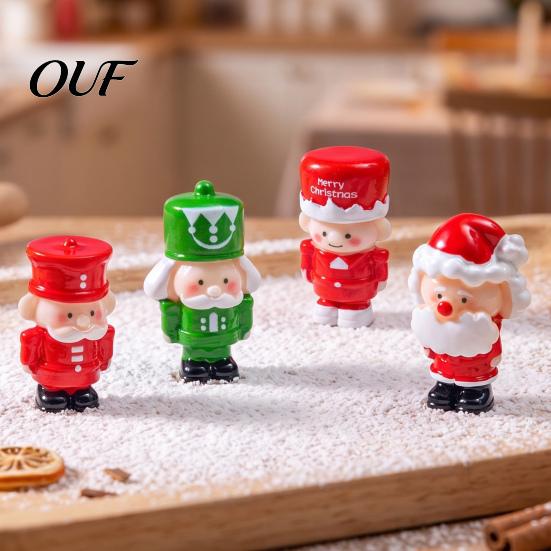 Holiday Landscape Accents for Fairy Gardens Mini Christmas Figurines, Small Dollhouse Decorations, Micro Ornaments Tabletop Display DIY Ornaments,