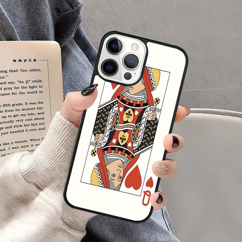 Чехол для телефона с игральными картами Король и Королева для iPhone 16 15 SE2020 6 7 8 Plus для Apple 13 11 12 14 Mini Pro Max Чехол-ракушка