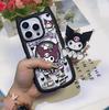 Черный Чехол-Подставка для Телефона Kuromi Совместимый с Apple 16