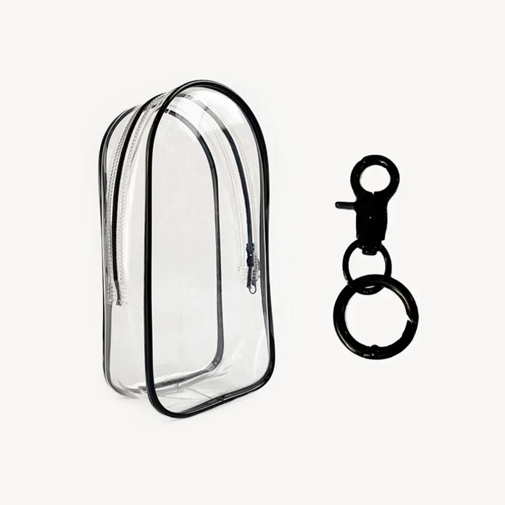 Красочный прозрачный защитный чехол-органайзер для 17-сантиметровых плюшевых кукол Labubu, уличная сумка для демонстрации с брелоком, аксессуары для кукол