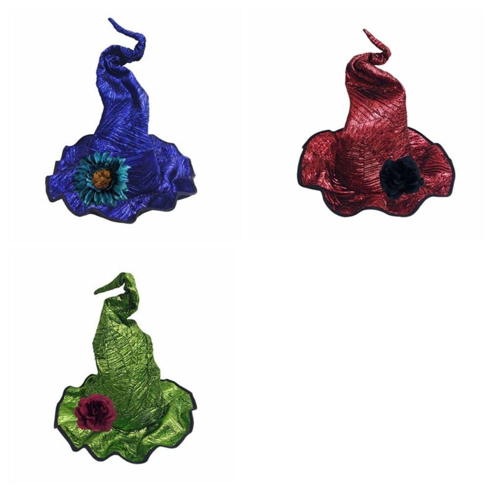 Twisted Wizard Cap Adjustable Masquerade Cap Party Props Halloween Witch Hat Cosplay Event