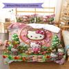 Hello Kitty Cute Pattern Bedding,Quilt Set Quilt Cover Pillowcase Home Birthday Gift(1 * duvet cover + 2 * pillowcase, without core)