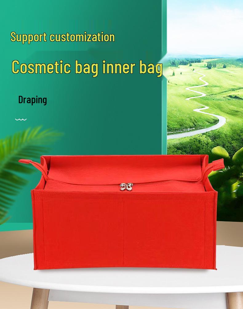 Фетровый органайзер для внутренней сумки: Многомодельное решение для косметики и хранения