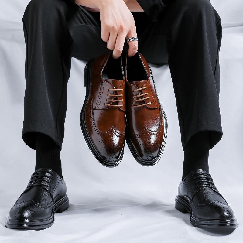 Модные мужские туфли на шнуровке Модные деловые туфли для мужчин Классические кожаные туфли для мужчин Модные туфли-броги для мужчин Оксфорды