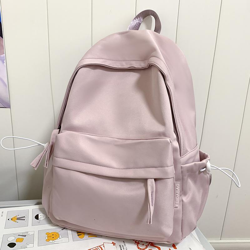 Children's Elementary School Students Junior High School Students College Students Backpacks Solid Color Shoulders