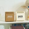 2025 Mini Desk Calendar Standing Flip Desktop Calendar Daily Scheduler for Planning Organizing Home School Office Table Decoration