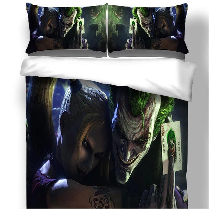 Megamind Quinn Harley Joker Duvet Cover With Pillow Cases Cartoon Set Bedding