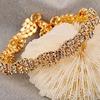 Fashion Women's Gold Silver Plated Clear Crystal Chain Bracelet Bangle Jewelry AVE