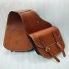 Hand Tooled Genuine Western Style Leather Saddle Bag For Horse Saddle.