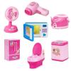 Dollhouse Play Set: Children's Toy Appliances - Hair Dryer, Microwave, Meat Grinder