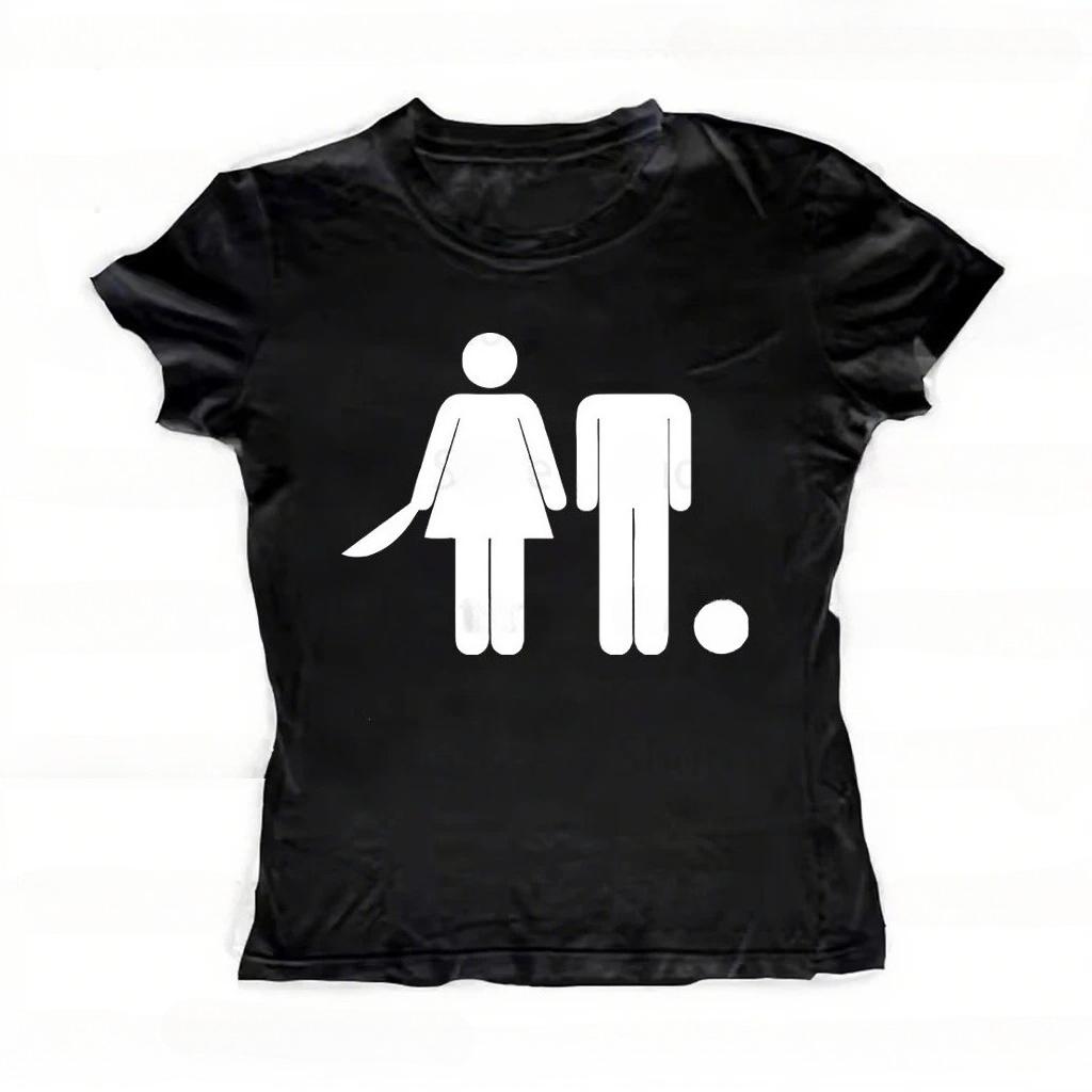 Women's Gothic Punk T-shirt, Harajuku Retro Style, Streetwear Top, Y2K Style Cute 90s Print, Summer.graphic T Shirts Personality