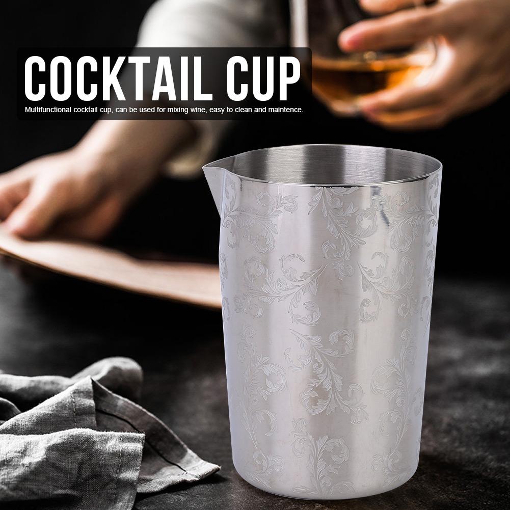 500ml Durable Stainless Steel Bar Beer Cocktail Mixing Cup Wide Mouth Mug