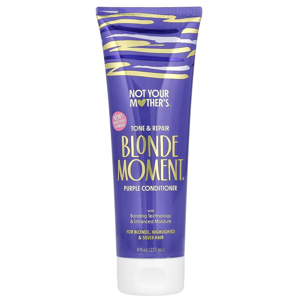 Not Your Mother's Blonde Moment, Tone & Repair Purple Conditioner, Blonde, Highlight and Silver Hair, 8 Fl Oz (237 Ml)